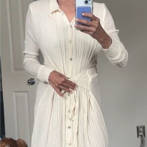 Jen’s Pirate Booty gauze buttoned dress with tie front